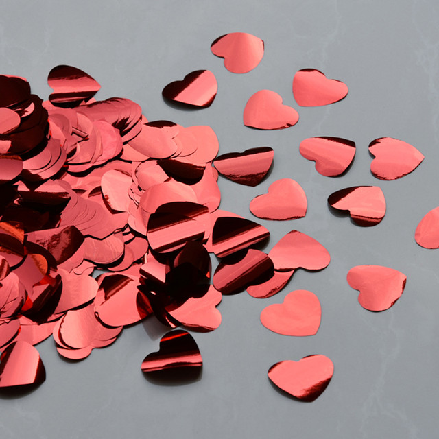 Red Heart Confetti 200 g per lot 30 mm Metallic Glitter Foil